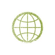 Earth simplistic vector icon with hand drawn lines texture N2