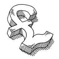 British Pound Currency Symbol Drawing