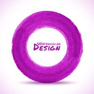 Hand drawn watercolor purple circle
