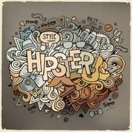 Hipster hand lettering and doodles elements background N5