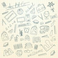School background in a notebook