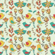 flower and bird Seamless texture N9
