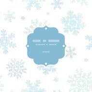 Blue Christmas Snowflakes Textile Texture Frame Seamless Pattern Background