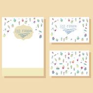 Templates of card and letter N5