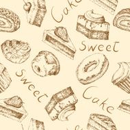 Seamless cake background N3