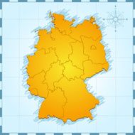 Germany retro map
