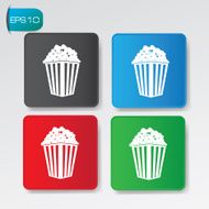 Popcorn buttons vector
