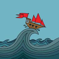 Cartoon Ship N7