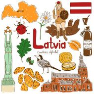 Collection of Latvia icons
