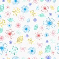 flower seamless pattern concept of retro style color N4