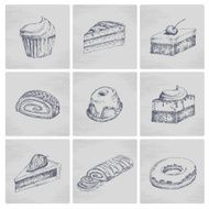 Sketch cake icons N2