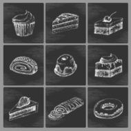 Sketch cake icons N3