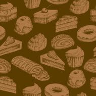 Seamless cake background N4