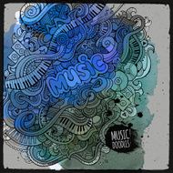 Vector musical paint background