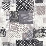 Hand drawn lines textures doodle style seamless pattern N2