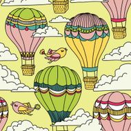 Pattern with hot air balloons N2