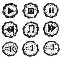 Media player icons Set N2