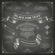 chalkboard banners vintage