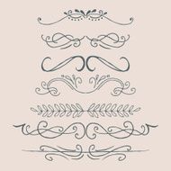 Hand drawn ornate design elements N11
