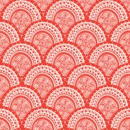 round red patterns with flowers