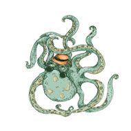 Hipster Octopus Color
