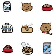 Cat icon set