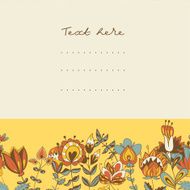 border with abstract hand-drawn flowers N11