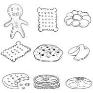 Biscuits collection in Black and White