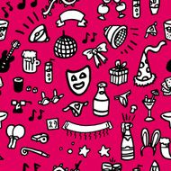 Party Set Seamless Pattern