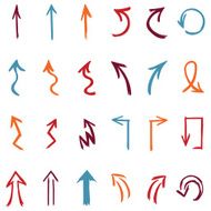 Vector Set of Hand Drawn Arrows N6