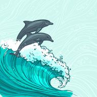 Sea waves background N2