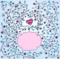 Floral blue background N3