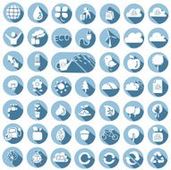 vector set of ecology and recycle icon