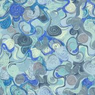 Seamless abstract hand-drawn waves pattern N38