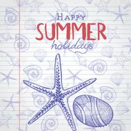 Hand-drawn summer vector illustrations
