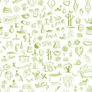 Massage and spa concept seamless pattern for your design N6