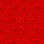 Hand drawn hearts seamless pattern