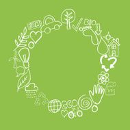 hand drawn environmental icons background N6