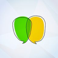 Colorful Vector Doodle Speech Bubbles Drawing On Paper N5
