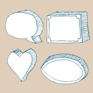 Hand drawn 3D shapes