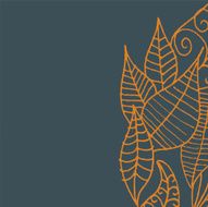 Hand drawn leaf design