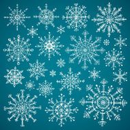 Hand drawn snowflakes N3