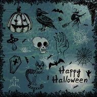 Halloween hand-drawn set N3