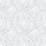 Hand drawn outline fashion seamless pattern Doodle background Ink style