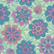 Decorative flowers Seamless floral pattern