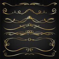 Set of vintage victorian vector dividers and frame N14