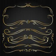 Set of vintage victorian vector dividers and frame N20