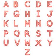 Vector Set of Letters Alphabet ABC N8
