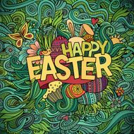 Easter doodles elements vector illustration N5