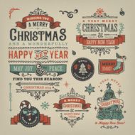Hand Drawn Christmas Labels &amp; Badges N7